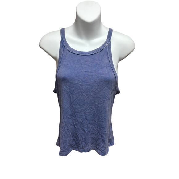 La Miel Cropped Tank Top - Women's Large - Blue - NWT - Picture 1 of 11